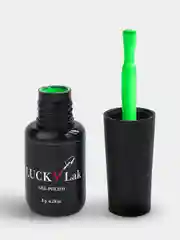 Цветная база для ногтей LuckyLak Neon Base №05, 8g неоновая зеленая база для маникюра