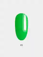 Цветная база для ногтей LuckyLak Neon Base №05, 8g неоновая зеленая база для маникюра