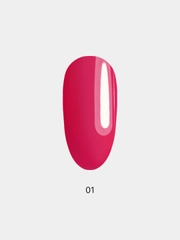 Цветная база для ногтей LuckyLak Neon Base №01, 8g неоновая розовая база для маникюра