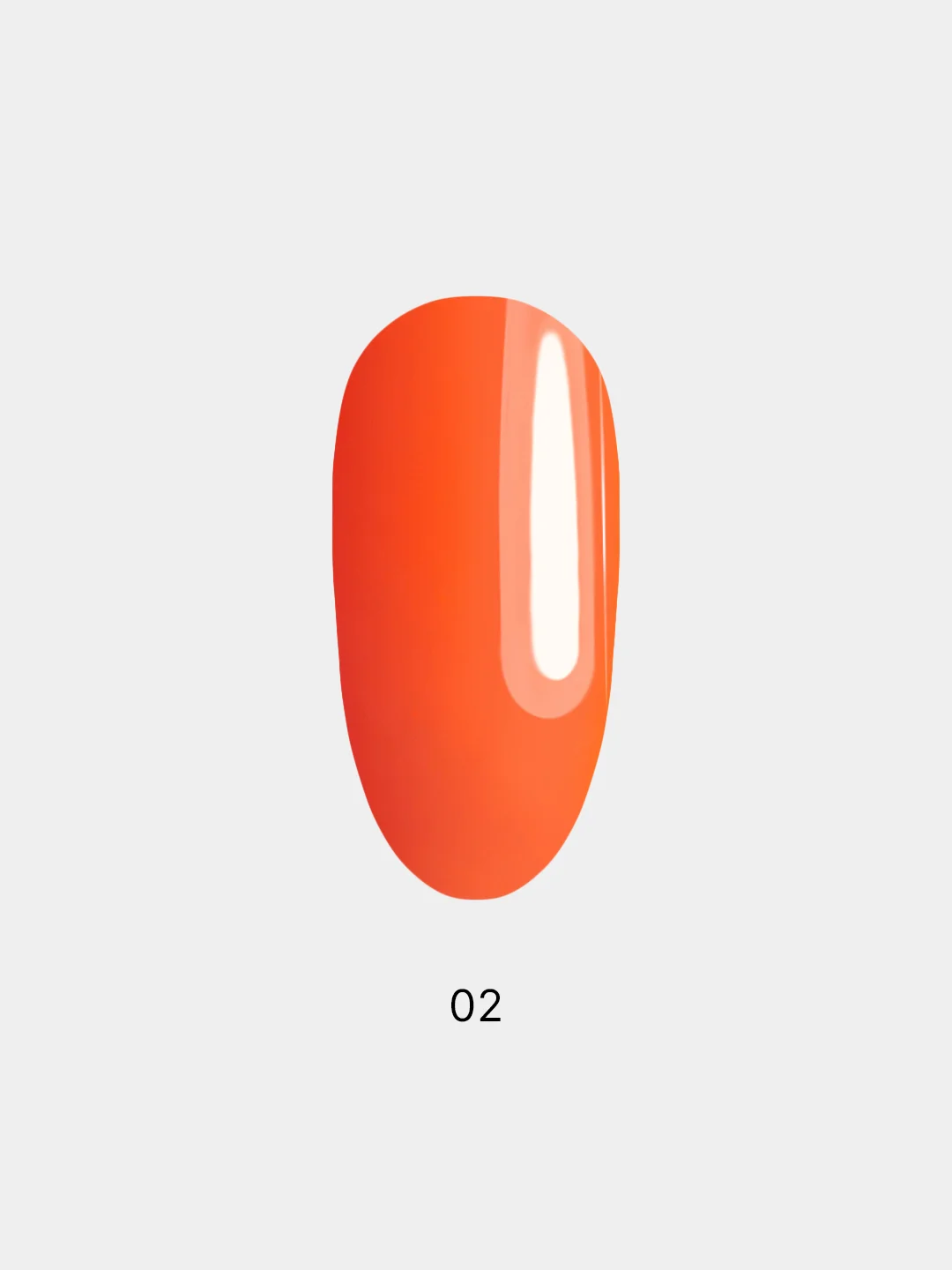 Цветная база для ногтей LuckyLak Neon Base №02, 8g неоновая оранжевая база для маникюра
