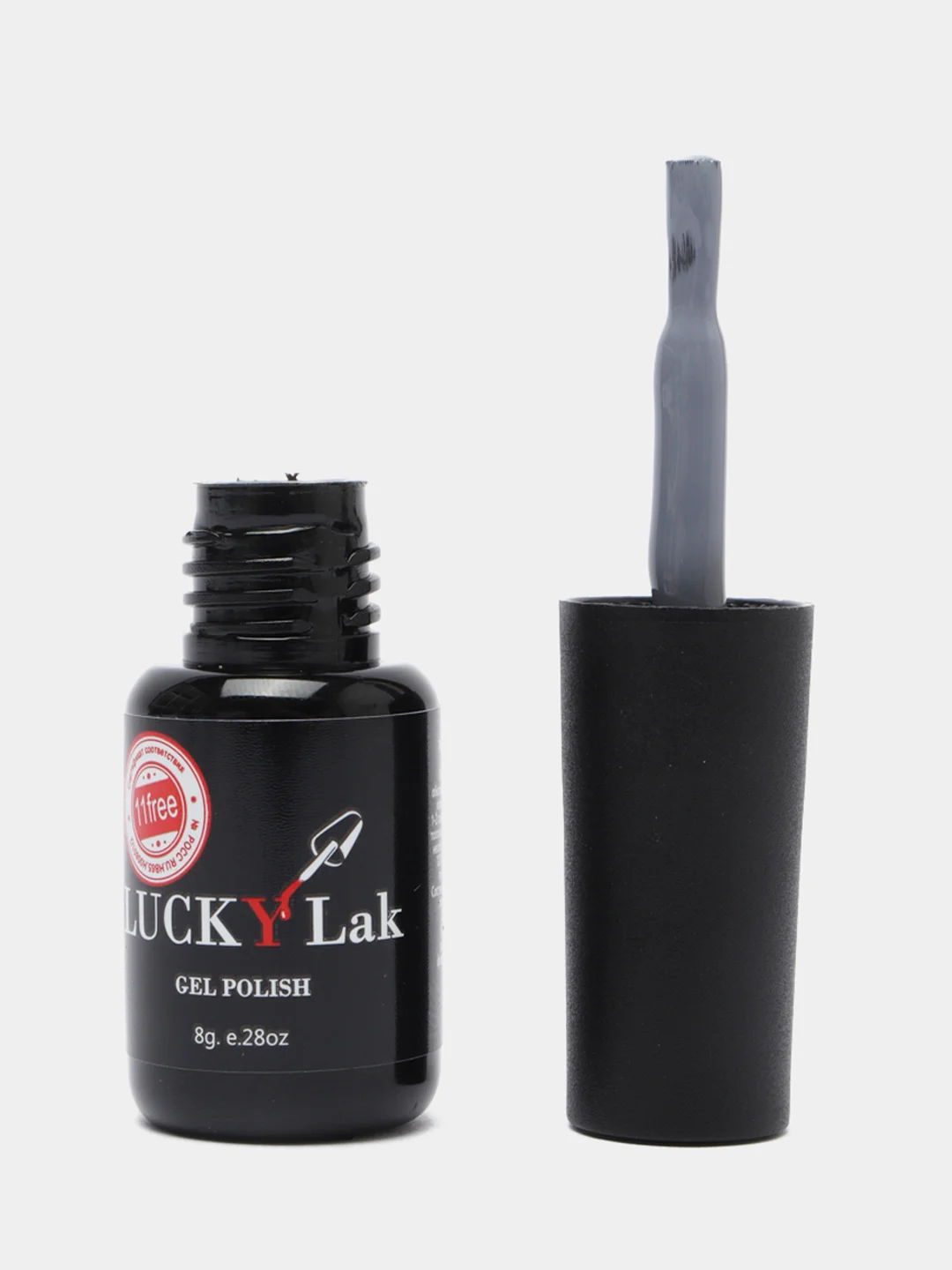 Гель лак для ногтей, гель-лак LuckyLak FL №114 8g серый лак для маникюра и педикюра