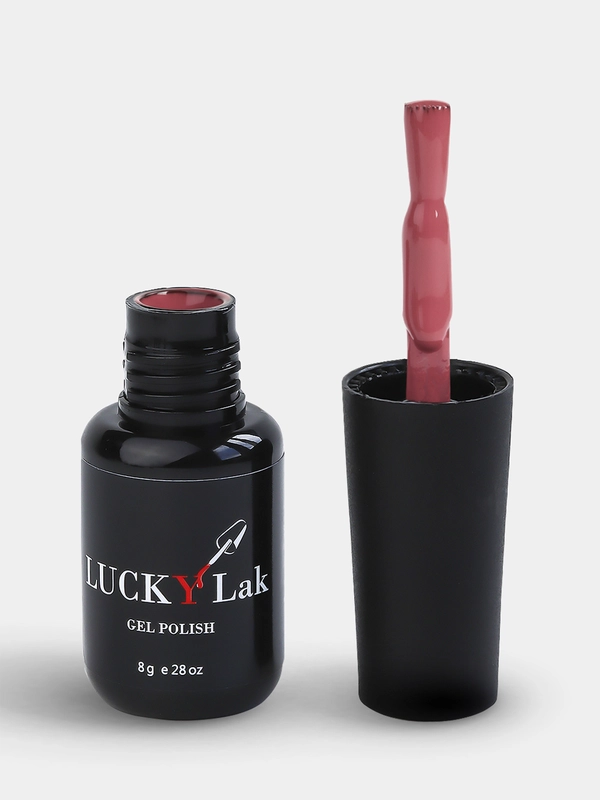 Гель лак для ногтей, гель-лак LuckyLak FL №126, 8g бордовый винный марсала для маникюра
