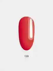 Гель лак, гель-лак для ногтей LuckyLak FL №139, 8g красный оранжевый подтон для маникюра