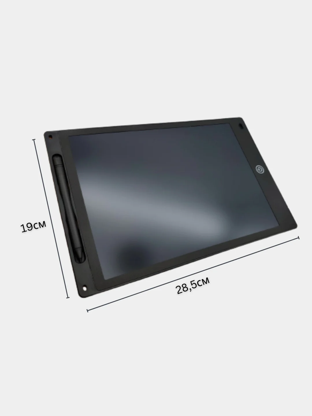 Белый планшет многоцветный для рисования со стилусом 12" (28,5*19 см). Электронный планшет