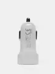 Автомобильное зарядное устройство Hoco Z2A, 2хUSB, 2.4 А, кабель Lightning, 1 м, белый
