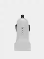 Автомобильное зарядное устройство Hoco Z2A, 2хUSB, 2.4 А, кабель Lightning, 1 м, белый