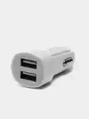 Автомобильное зарядное устройство Hoco Z2A, 2хUSB, 2.4 А, кабель Lightning, 1 м, белый