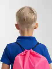 Мешок для сменной обуви на шнурке, розовый