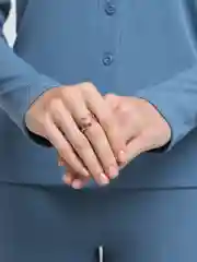 Красный кольцо акриловое "Сердечки"