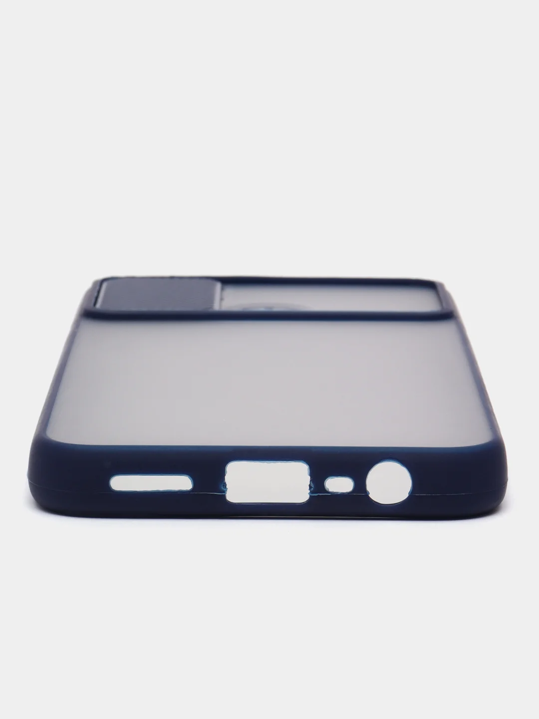 Синий чехол для Realme C25 / C25S / C12 / Narzo 50A, с задвижным окном для защиты камеры