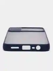 Синий чехол для Realme C25 / C25S / C12 / Narzo 50A, с задвижным окном для защиты камеры