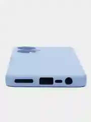 Синий чехол на Tecno Camon 19 Pro, с защитой камеры и бархатом внутри