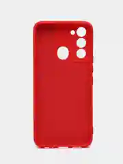Красный чехол для Tecno Spark 8C / Tecno Go 2022, с защитой камеры и бархатом внутри