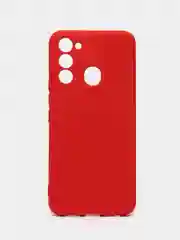 Красный чехол для Tecno Spark 8C / Tecno Go 2022, с защитой камеры и бархатом внутри