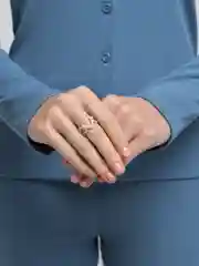 Зеленый кольцо акриловое "Сердечки"