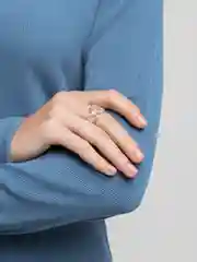 Зеленый кольцо акриловое "Сердечки"