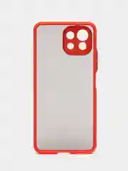 Красный чехол для Xiaomi Mi 11 Lite, защитой камеры, с матовой спинкой