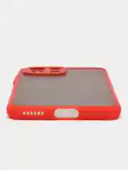 Красный чехол для Xiaomi Mi 11 Lite, защитой камеры, с матовой спинкой