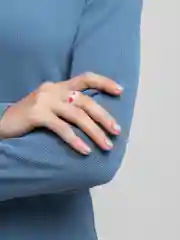 Белый кольцо акриловое