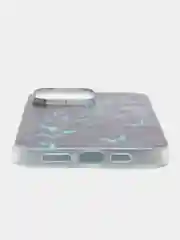 Бирюзовый силиконовый чехол на Apple iPhone 14 Pro Max / Айфон 14 Про Макс прозрачный, с рисунком