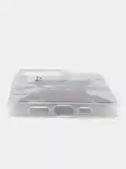 Серый силиконовый чехол для Apple iPhone 14 Pro / Айфон 14 Про с рисунком, защита камеры