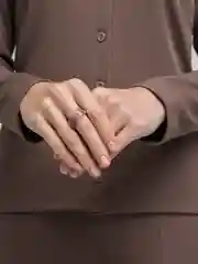 Бежевый кольцо акриловое