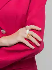 Белый набор колец
