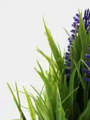 Фиолетовый искусственный цветок в горшке