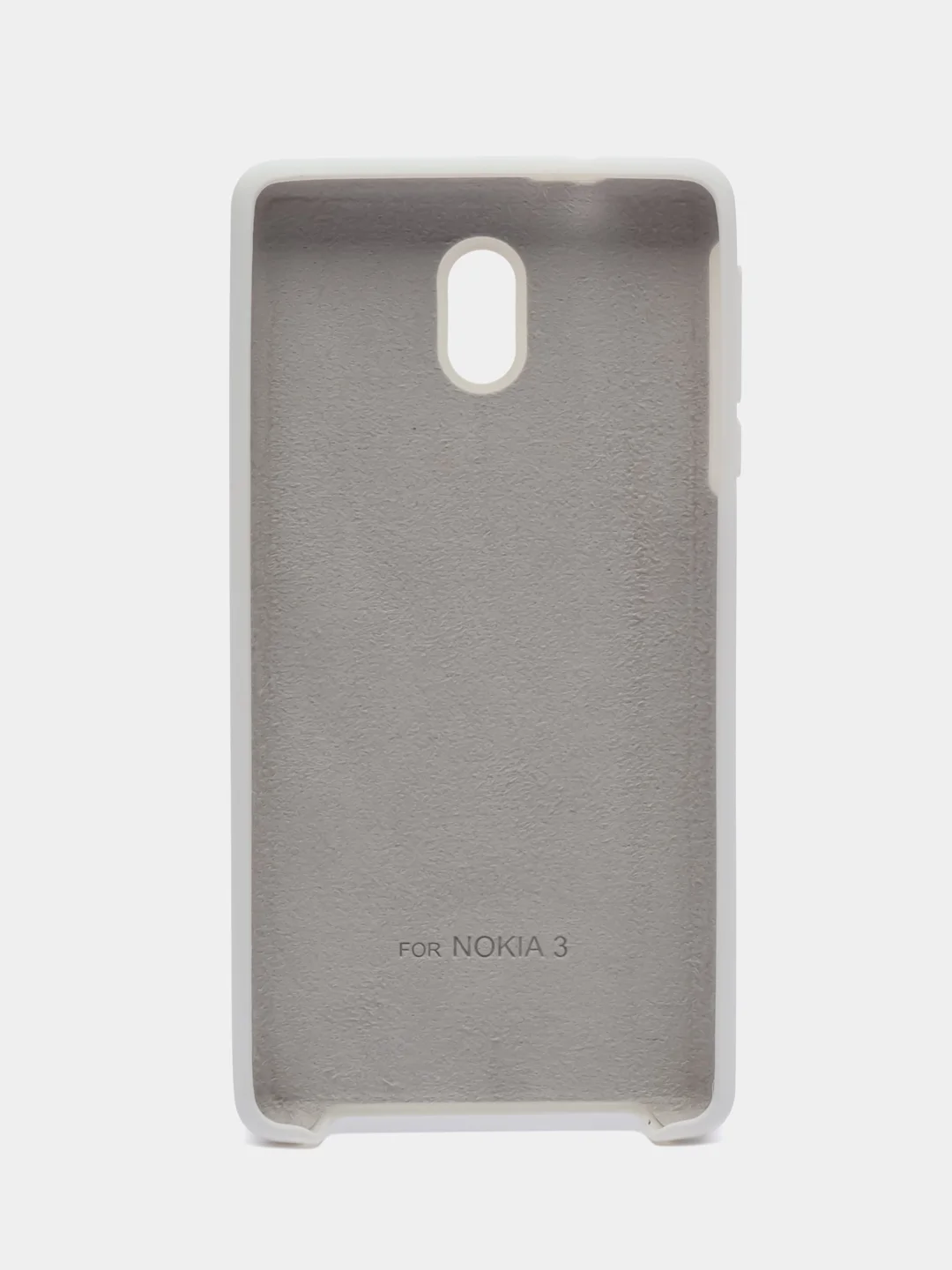 Белый чехол силиконовый Silicone Cover Case для Nokia 3