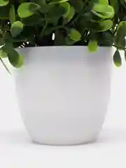 Лазурный искусственный цветок в горшке