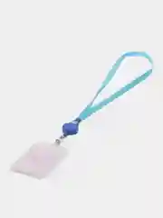 Бирюзовый бейдж с лентой для пропуска, прозрачный