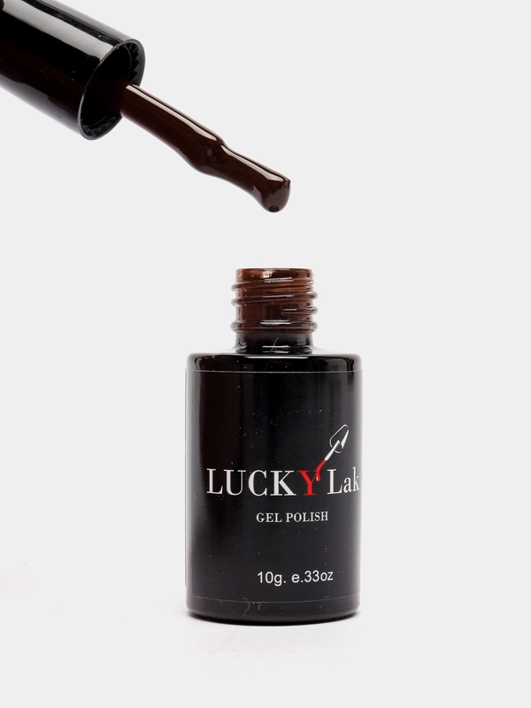 Гель лак для ногтей LuckyLak, Edition №34, 10g коричневый для маникюра и педикюра