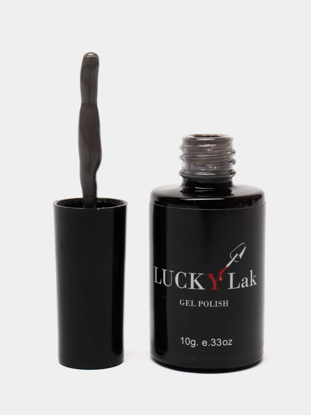 Гель лак для ногтей LuckyLak Edition №36, 10g серый антрацит асфальт для маникюра