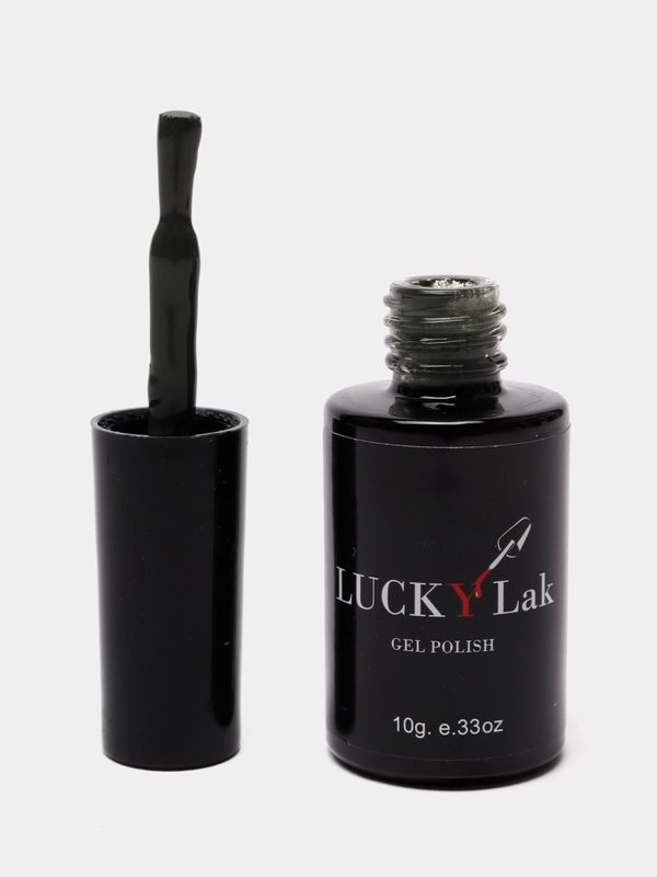 Гель лак для ногтей LuckyLak Edition №37, 10g хаки темный насыщенный лак для маникюра