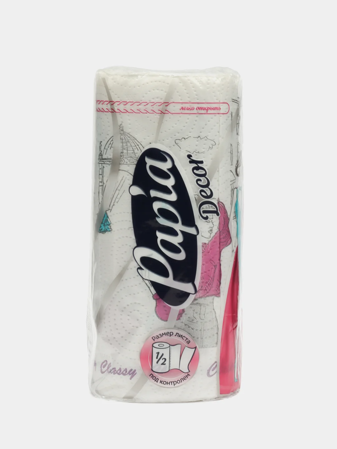 Бумажные полотенца Papia Decor Towel Fashion Capitals, 2 рулона