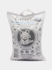 Наполнитель Экософт силикагель White, 20 л
