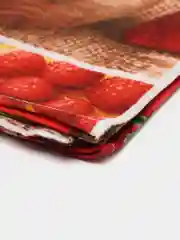 Красный полотенце кухонное, вафельное 1 шт, 40х75 см, 100% хлопок