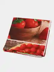 Красный полотенце кухонное, вафельное 1 шт, 40х75 см, 100% хлопок