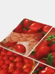 Красный полотенце кухонное, вафельное 1 шт, 40х75 см, 100% хлопок