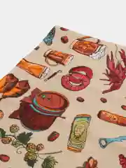 Кремовый полотенце кухонное, вафельное 1 шт, 40х75 см, 100% хлопок