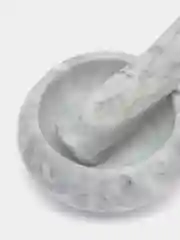 Серый меланж ступка с пестиком 9*4,5 см, для измельчения, мрамор