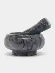 Черный ступка с пестиком 9*4,5 см, для измельчения, мрамор