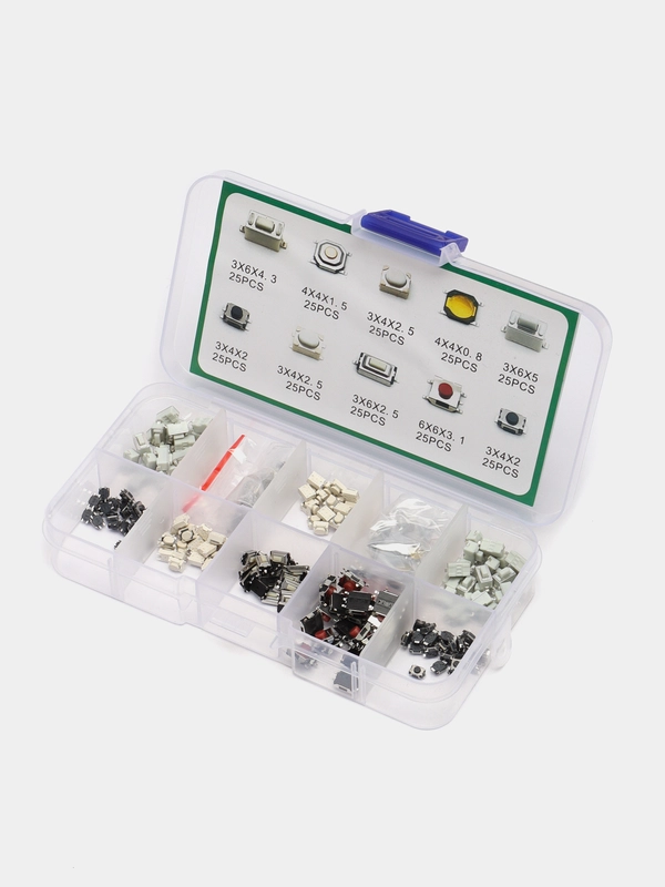 Тактовая кнопка, набор, на плату SMD, 200 шт