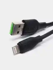 Черный сетевое зарядное устройство MRM MR30C QC3.0, 5 V / 3.1 A, USB, с кабелем lightning, 1.0 мм