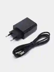 Черный сетевое зарядное устройство MRM MR30C QC3.0, 5 V / 3.1 A, USB, с кабелем lightning, 1.0 мм