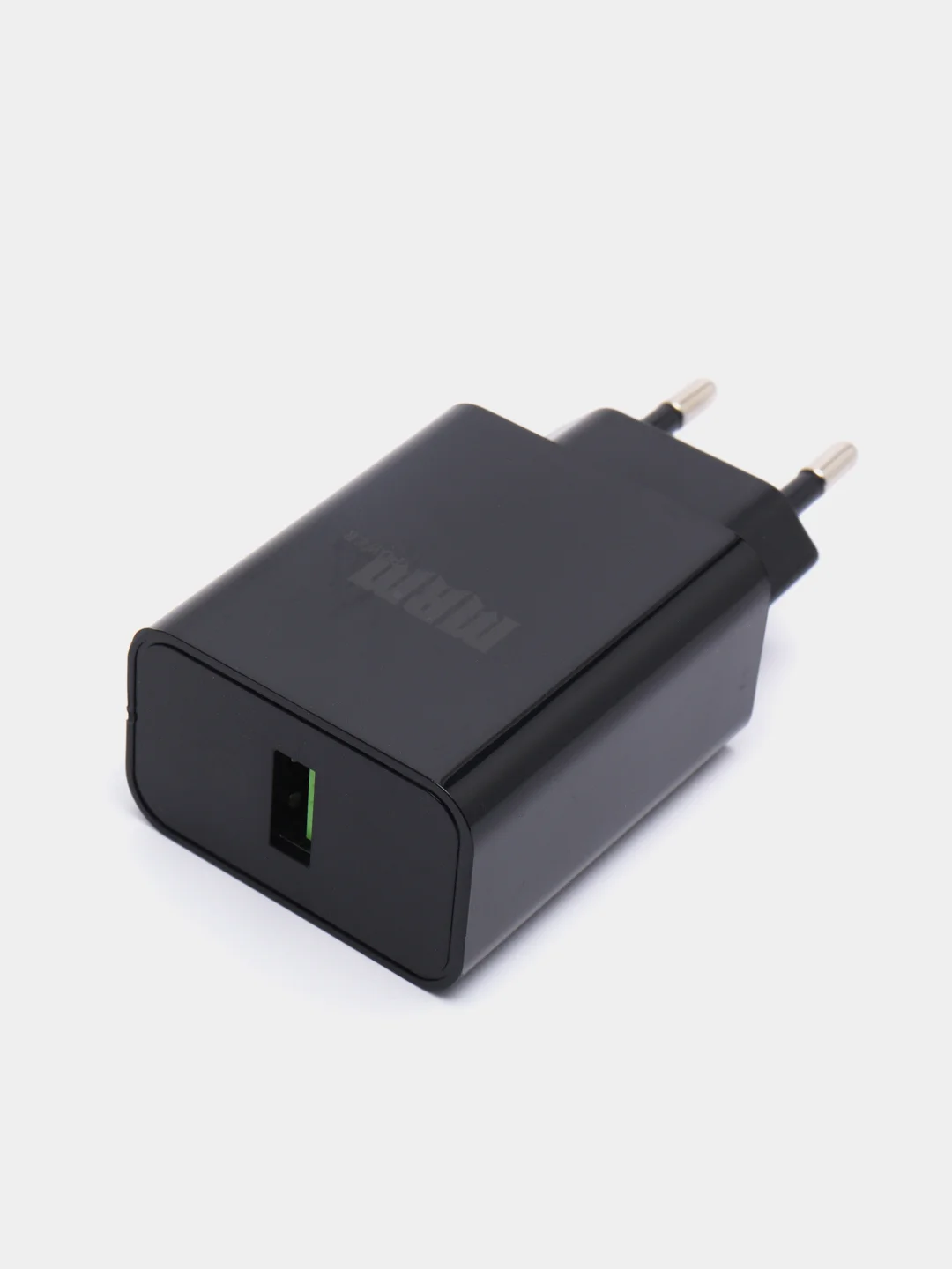 Черный сетевое зарядное устройство MRM MR30C QC3.0, 5 V / 3.1 A, USB, с кабелем lightning, 1.0 мм