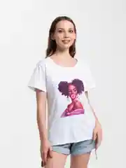 Белый женская футболка
