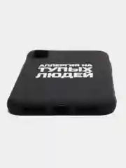 Черный чехол с надписями силиконовый матовый для iPhone 6 6s 7 8 SE 11 12 13 14 pro X Xs XR айфон