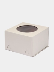 Коробка для торта с круглым окном, 300х300х190 мм