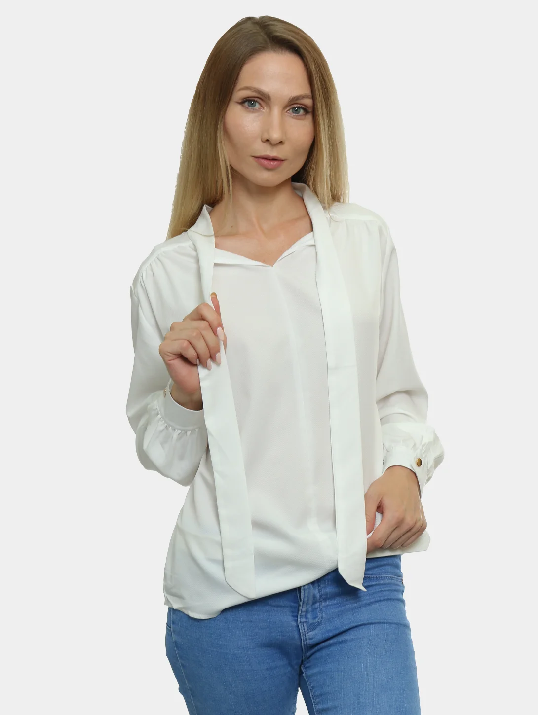 Бежевый меланж блузка женская, праздничная